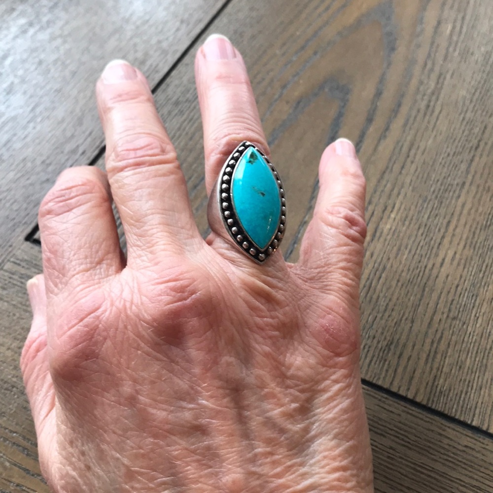 SS & Turquoise Ring - Picture 5 of 5